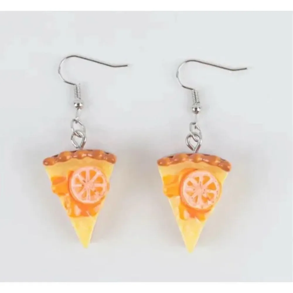 Orange Cream Sickle Pie Statement Earrings
